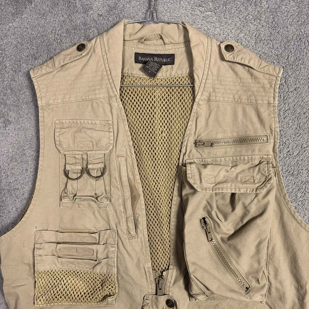 Banana Republic Vest Mens S Photographer Safari Hike Fishing Travel Utility Y2K